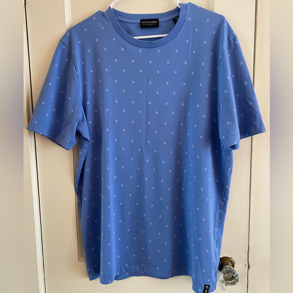 Scotch & Soda Cornflower pattern blue shirt size large